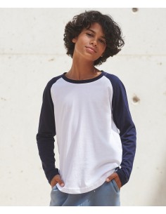 S-SM271-Kids Long Sleeved Baseball T 2